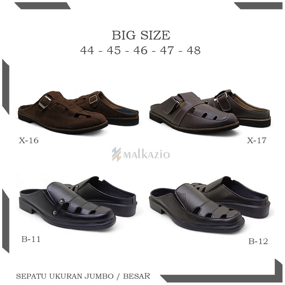 Malkazio - Bustong Series | Sepatu Sandal Pria Ukuran Besar Big Size 43 44 45 46 47 48