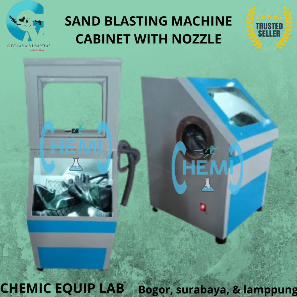 SAND BLASTING MACHINE CABINET WITH NOZZLE / MESIN SANDBLASTING