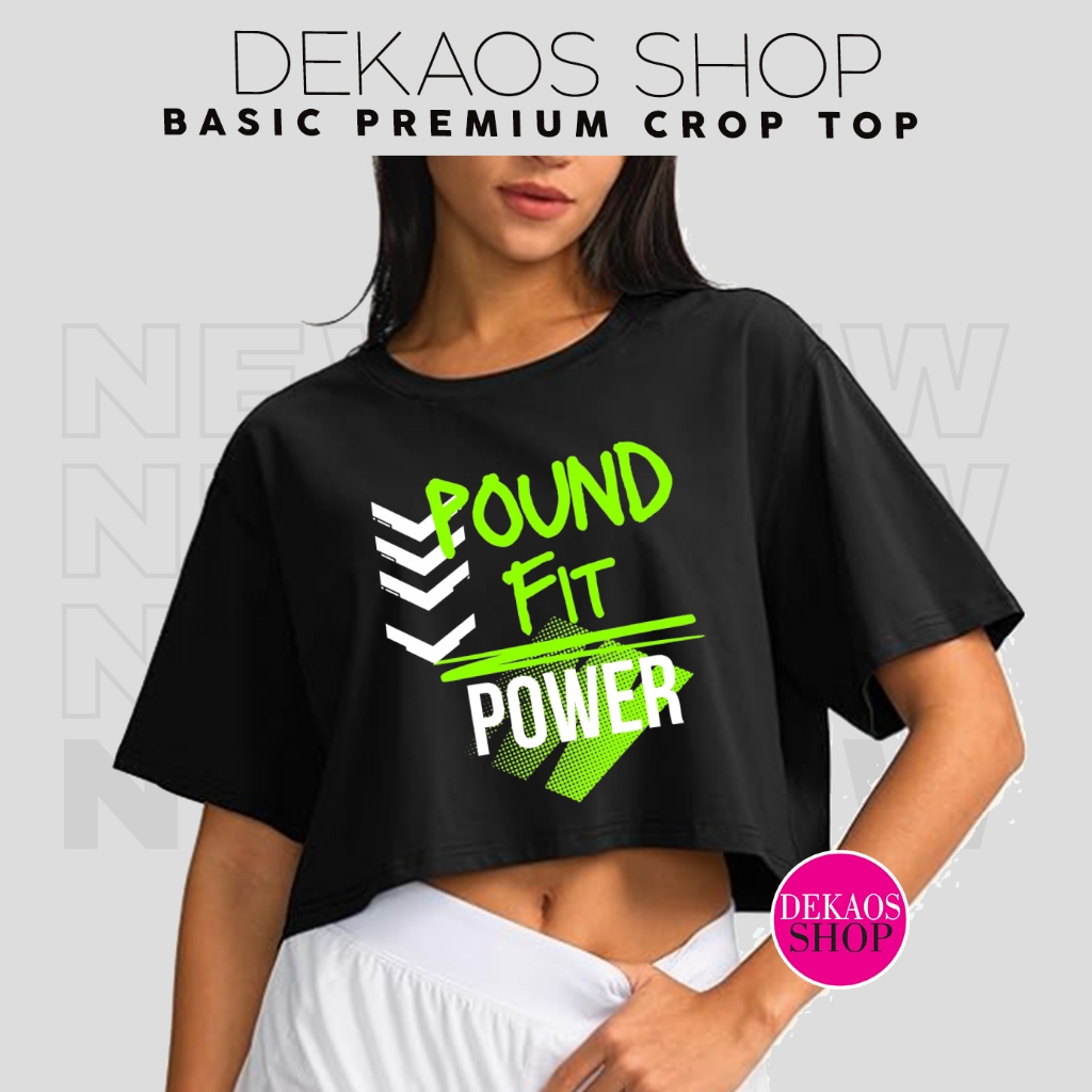 croptop olahraga wanita poundfit kaos croptop poundfit baju olahraga wanita kaos poundfit baju crop 