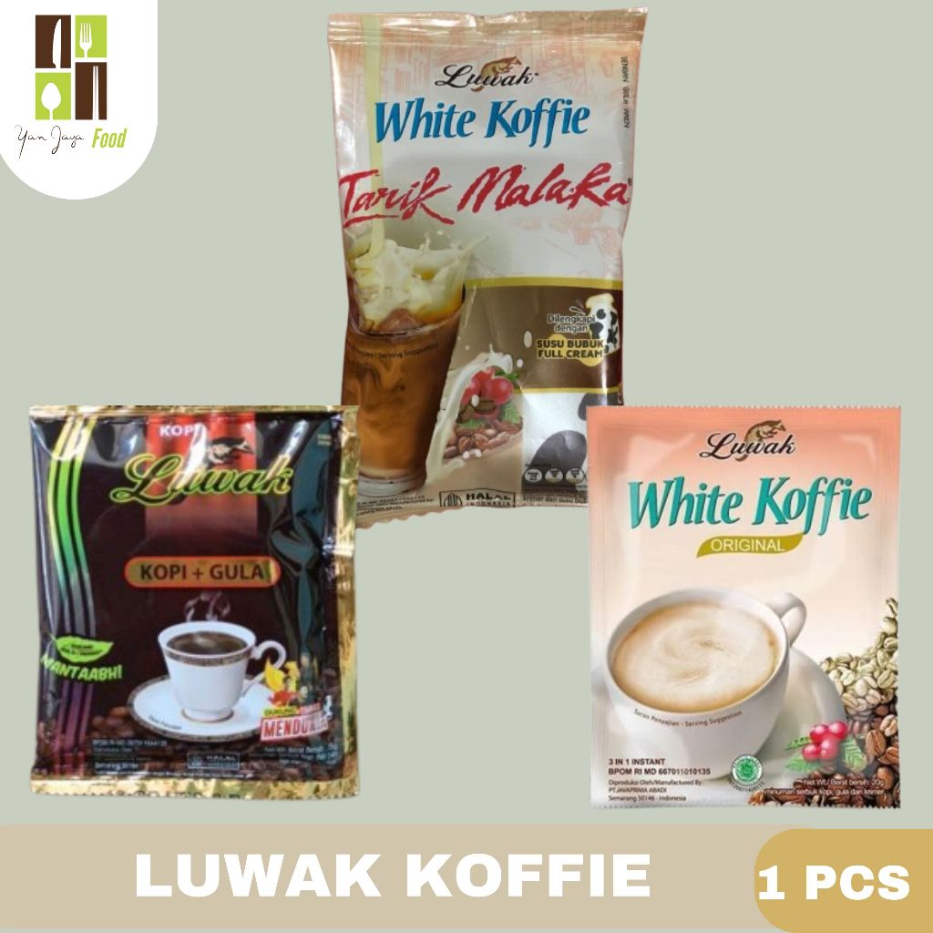 

Luwak Koffie / Coffee / Kopi / Instan / Seduh / White Koffie Original / Tarik Malaka / Kopi + Gula [2 in 1] 1 PCS