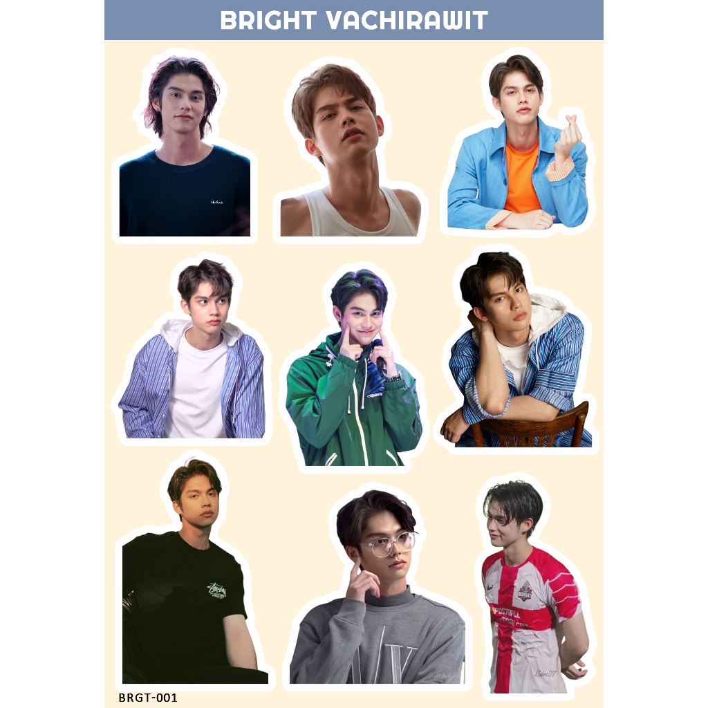 BRIGHT VACHIRAWIT STIKER AKTOR THAILAND I GMMTV THAILAND I MERCHANDISE THAILAND I ARTIS THAILAND I P