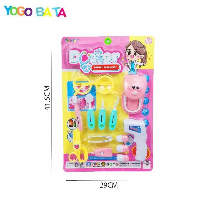 Mainan DOKTER Gigi SET Anak / Mainan Pembersih Gigi Anak / Mainan Dokter-Dokteran Anak Yogo Bata