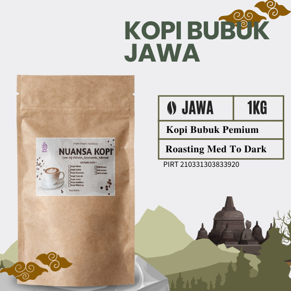 

Bubuk Kopi Jawa isi 1 Kg Rasa Mantab