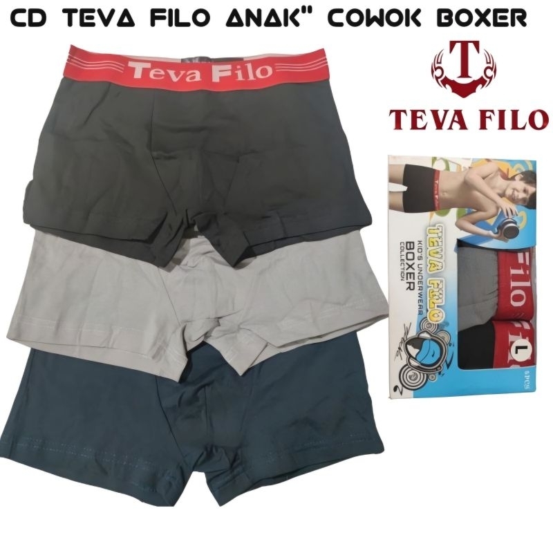 Boxer Anak Laki Teva Filo 607 / Celana dalam Anak Teva Filo 3pcs
