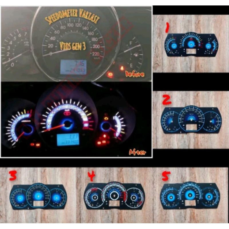 sepidimeter variasi mobil Toyota Vios gen 3 (2013-2017)