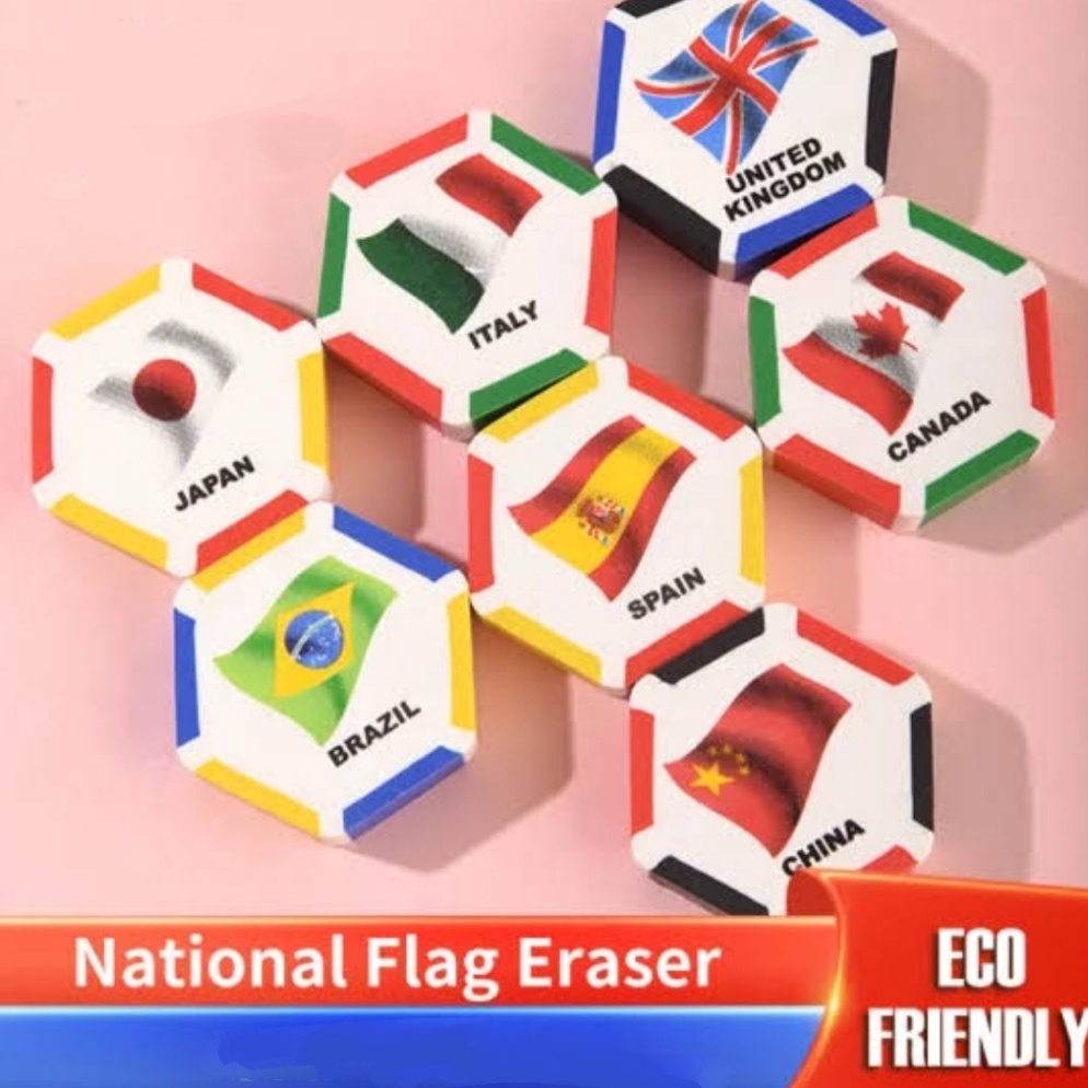 

KODE O5H3 Penghapus Pensil Bendera Negara Per box isi 48 pcs