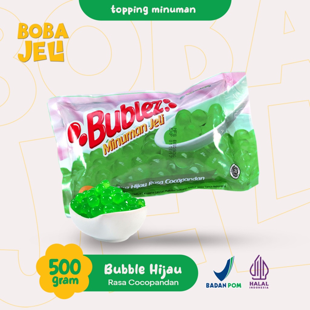 

Jelly Mutiara Bubble Hijau 500gr