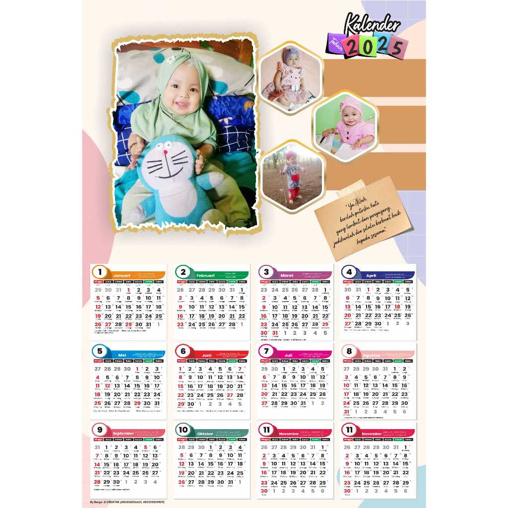 

Kalender 2025 Custem 12 bulan