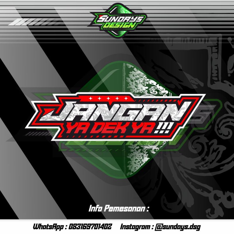 

STIKER CUSTOM ( 12 Pcs) Free Desain, Free Request