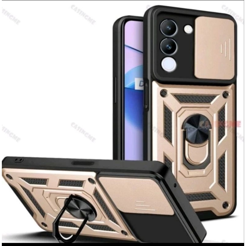 Vivo Y100 5g Vivo V30 Vivo Y28 CASE TRANSFORMER SLIDE STAND RING CASE ROBOT SLIDE KAMERA