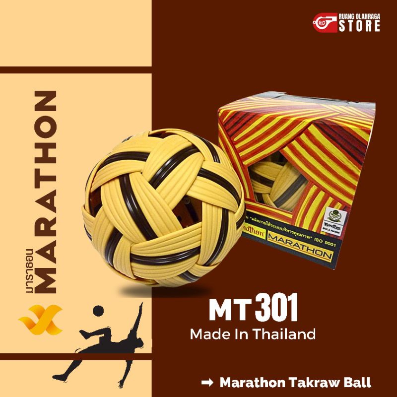 Bola Takraw/Bola Takraw Marathon MT301/Takraw Marathon MT301 Ori/Bola Sepak Takraw