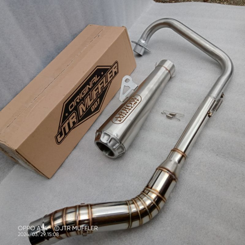 Knalpot Arrow kolong bawah untuk Crf 150l Klx 150 Dtracker 150