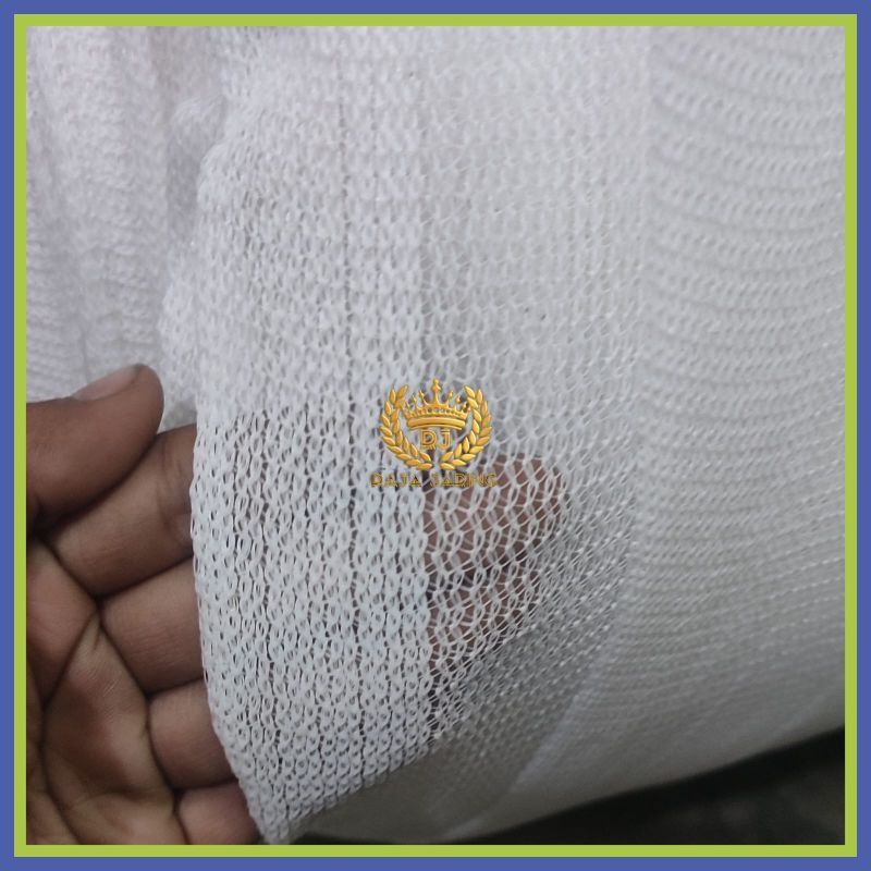Paranet nylon nilon Rate 85% Shading Net lebar 3 meter - Putih