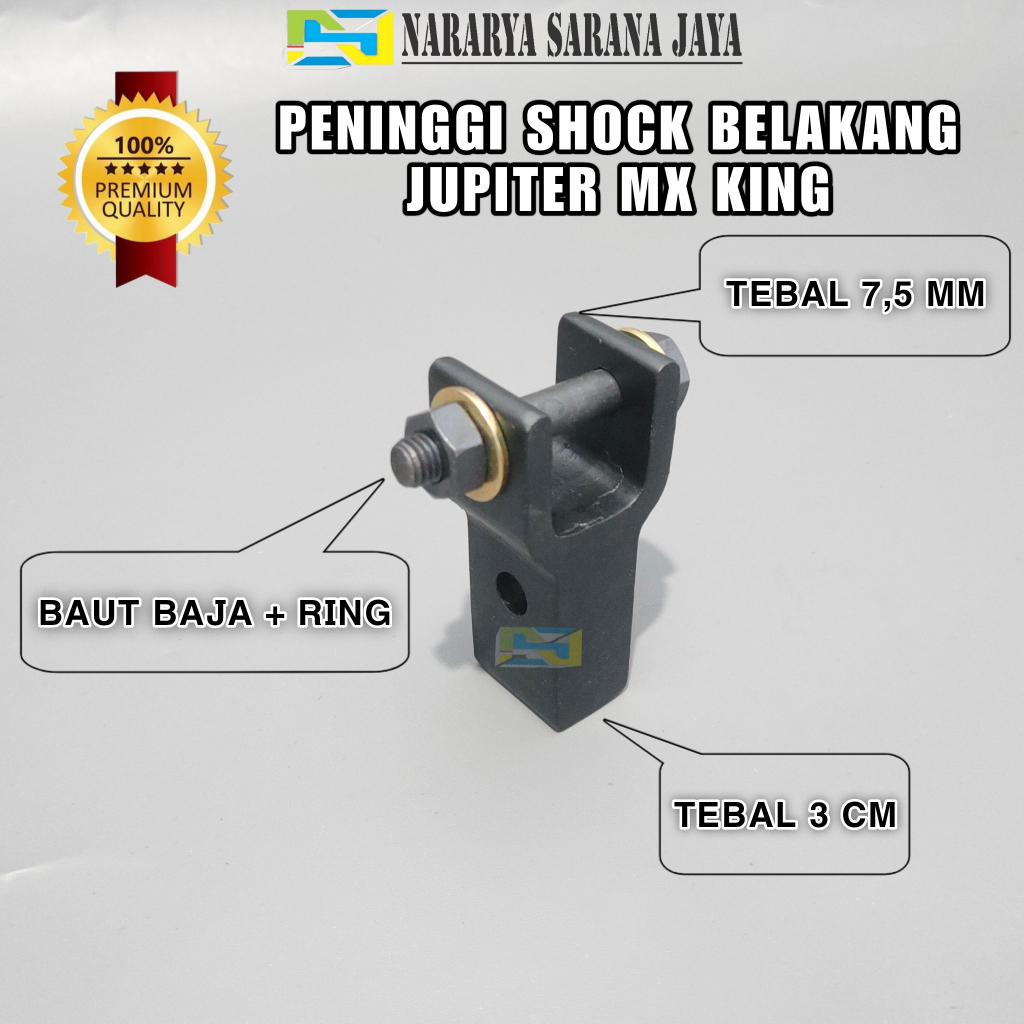 Peninggi Shock Belakang Mx King Monoshock Mxking 150 Tebal Baut Besi Baja