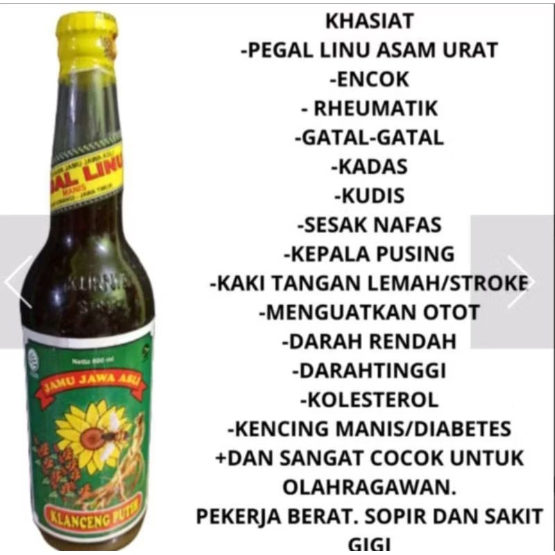 

(C0D) JAMU KLANCENG PUTIH 600ml ASLI MANJUR KEMASAN BOTOL PLATIK