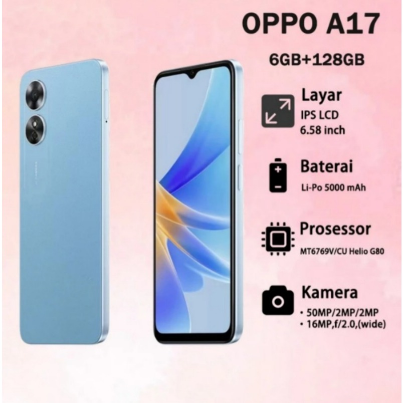 HP OPPO A17 Ram 6 /128GB 50MP 5000mAh (bekas pemakaian)