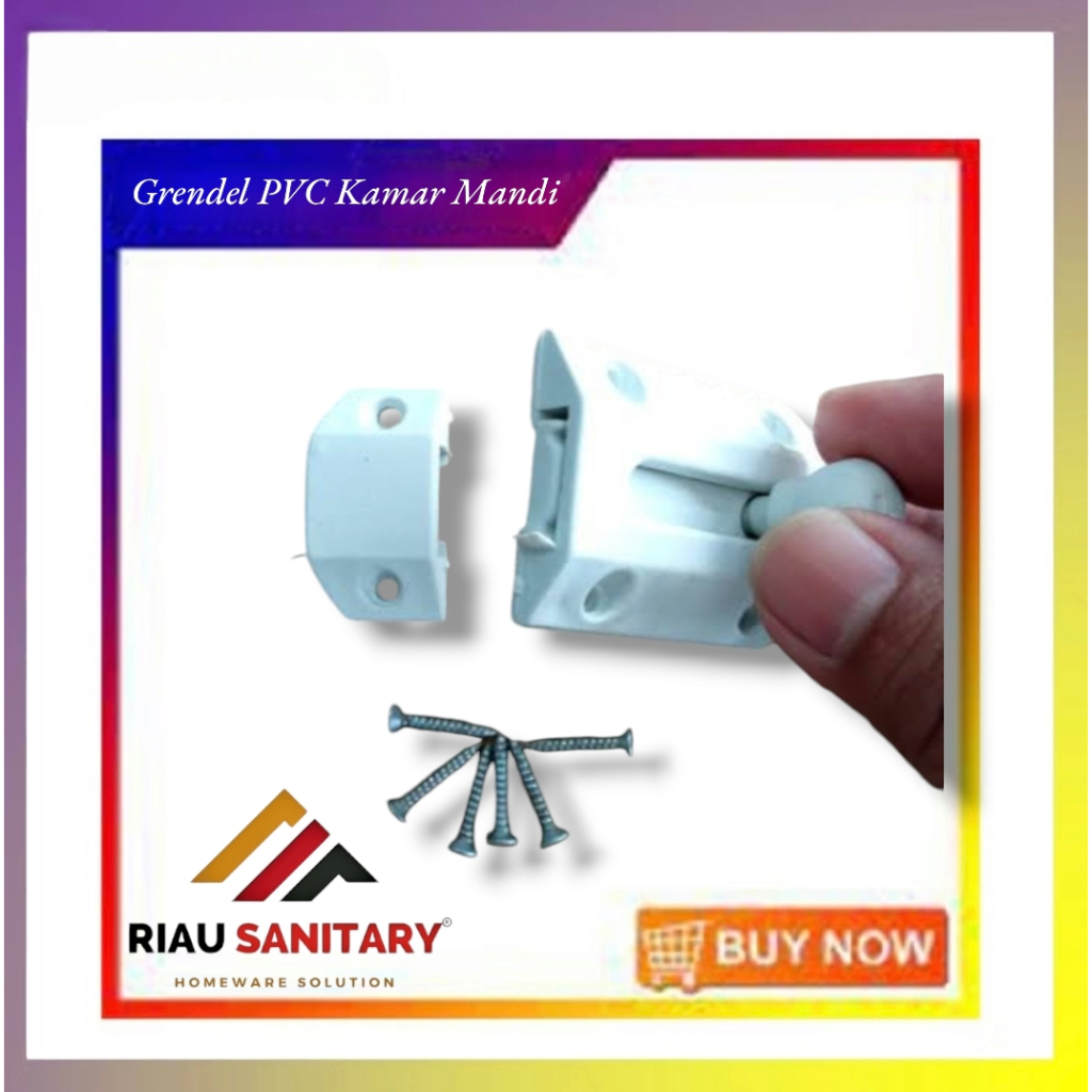 grendel pintu kamar mandi plastik / slot pintu wc pvc