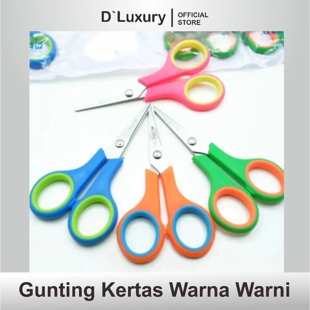 

Gunting Kertas Warna Warni / Gunting Stainless Steel Serbaguna