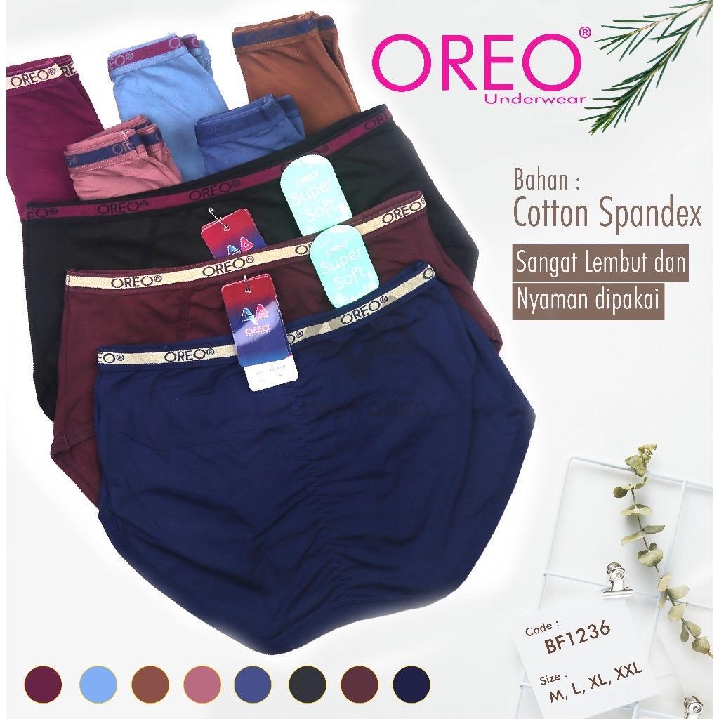 6 Pcs Oreo Celana Dalam Wanita Super Soft Art. 1236 CD Wanita Lembut Adem