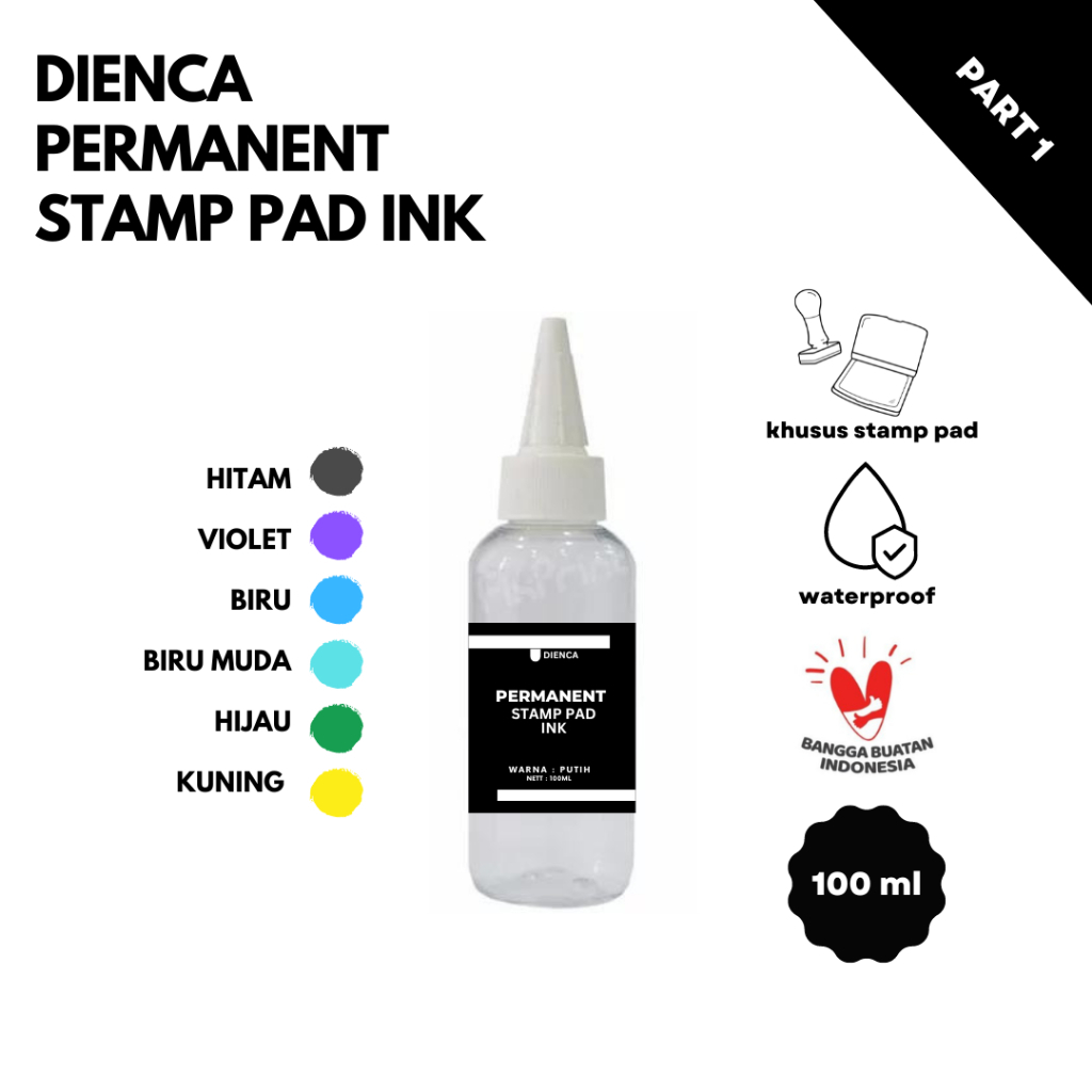 

Dienca Permanent Stamp Pad Ink 100ml PART 1