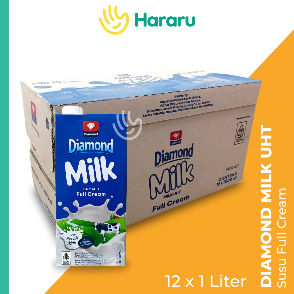 

Susu Diamond Milk UHT Full Cream 1 Liter Dus / Karton