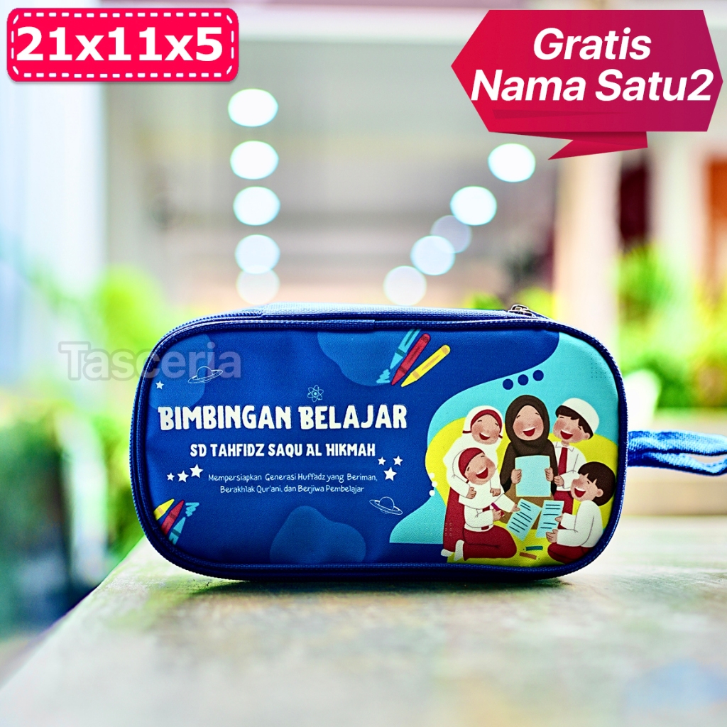 Pencil Pouch Custom Bimbel / kotak pensil anak custom / Pencil Case Anak Custom / Kotak Pensil Souve