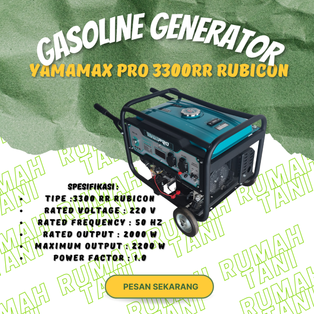genset 2000w 7hp yamamax pro 3300rr rubicon generator listrik
