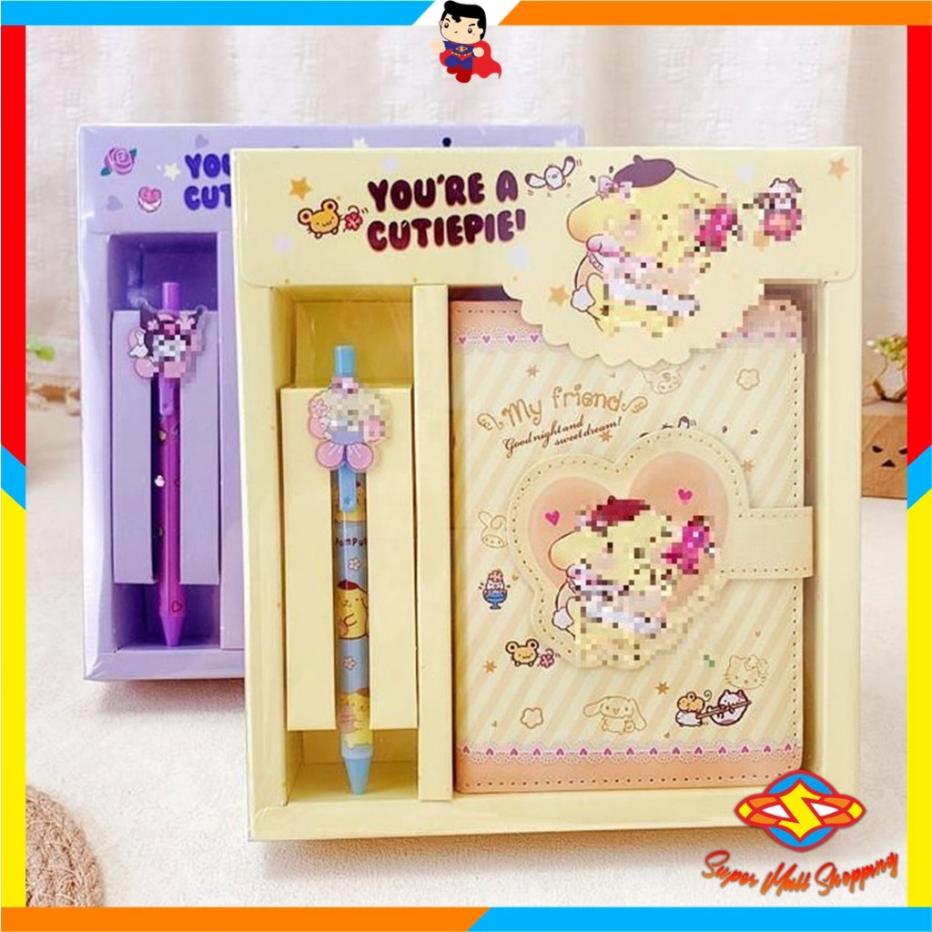 

SMS Paket Alat Tulis 2 IN 1 Set Stationery 2IN1 Karakter Kartun Alat Tulis Anak Sekolah Pulpen Notebook Magnet