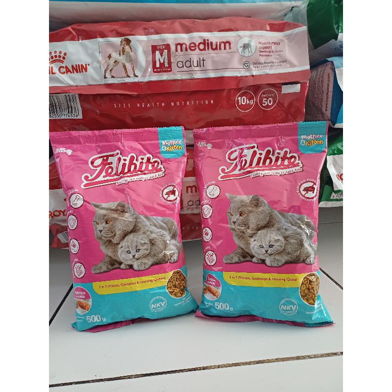 GRAB / GOJEK - ( PAKET 10KG ) felibite Mother & Kitten 500gr  Frespack