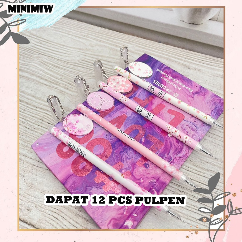 

SELUSIN (12 PCS) PULPEN GANTUNGAN SAKURA OVAL PG-1466 BUNGA FLOWER PINK PEN PENA BOLPEN BOLPOIN LUCU KARAKTER ANAK ALAT TULIS KANTOR SEKOLAH