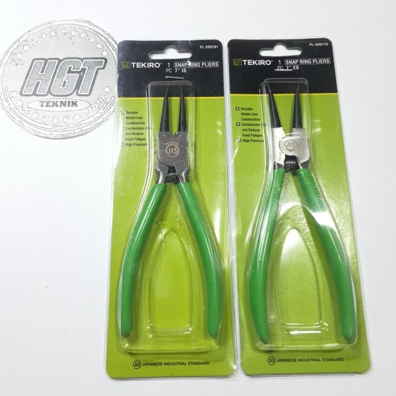 Tang Snap Ring Tekiro 7inch Lurus Buka dan Tutup 2bh Tang Snapring Tekiro / Tang sepi Tekiro