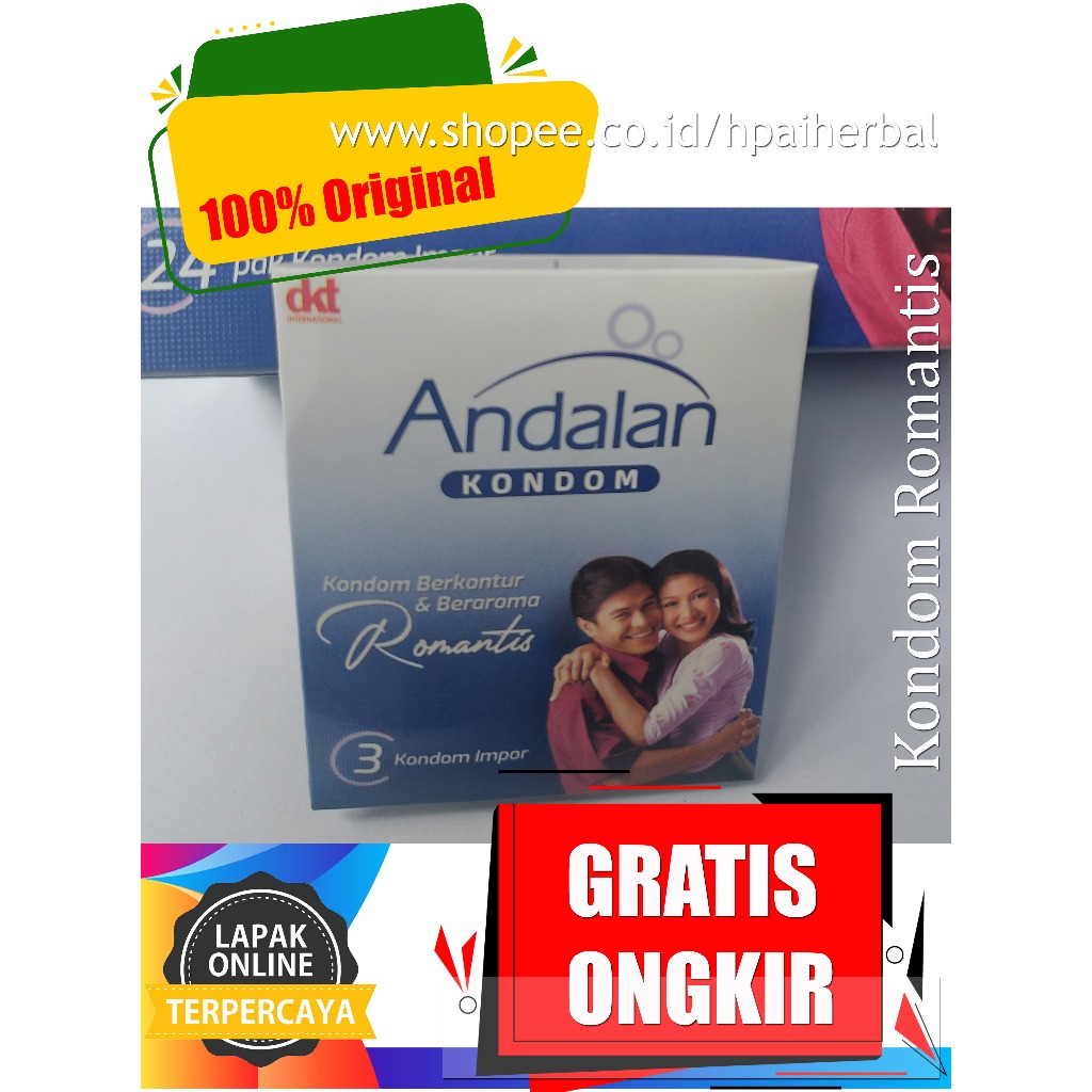 Kondom Andalan isi 3  - Kondom Andalan Berulir Gelombang Aroma Romatis isi 3