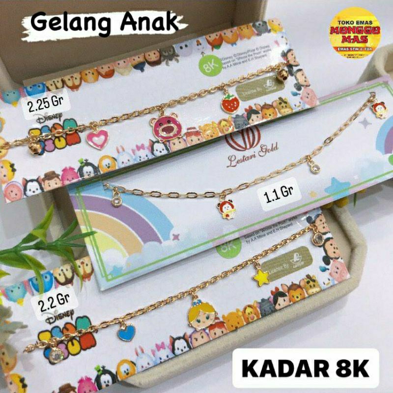 Gelang Anak Rantai 375 - Gelang tangan mas - Gelang Emas Kadar 375 - Perhiasan Emas - Toko Emas