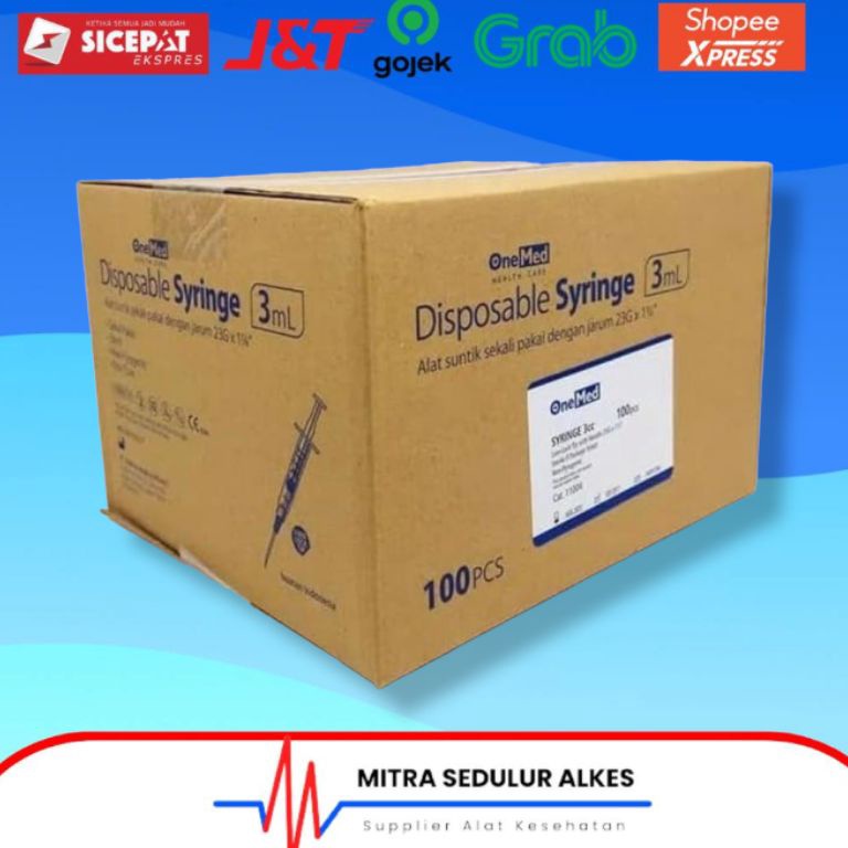Lebih Meriah Spuit 3 cc 3cc Onemed BOX