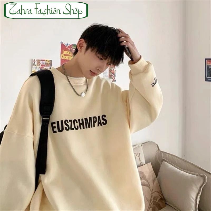 Sweater Fleece Pria Wanita (S - 6XL) SIMPLE Words EUSZCHMPAS Big Size S M L XL 2XL 3XL 4XL 5XL 6XL C