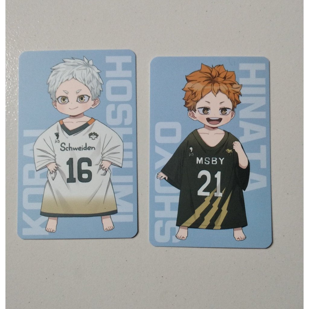 fanmerch pc photocard haikyuu hq baby hinata shoyo hoshiumi korai by kanan_king