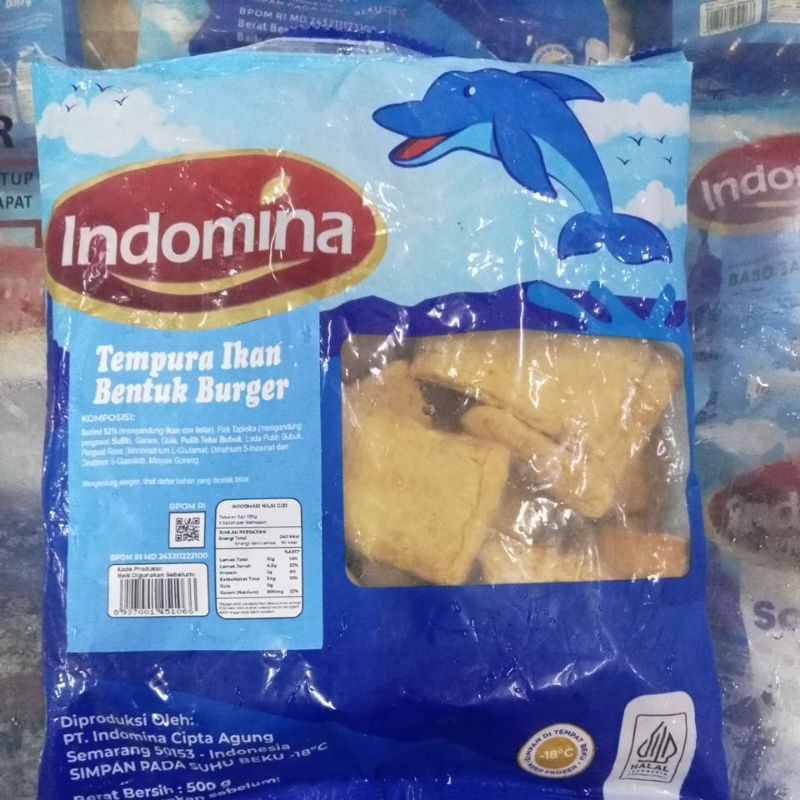 

indomina tempura bentuk burger 500gr