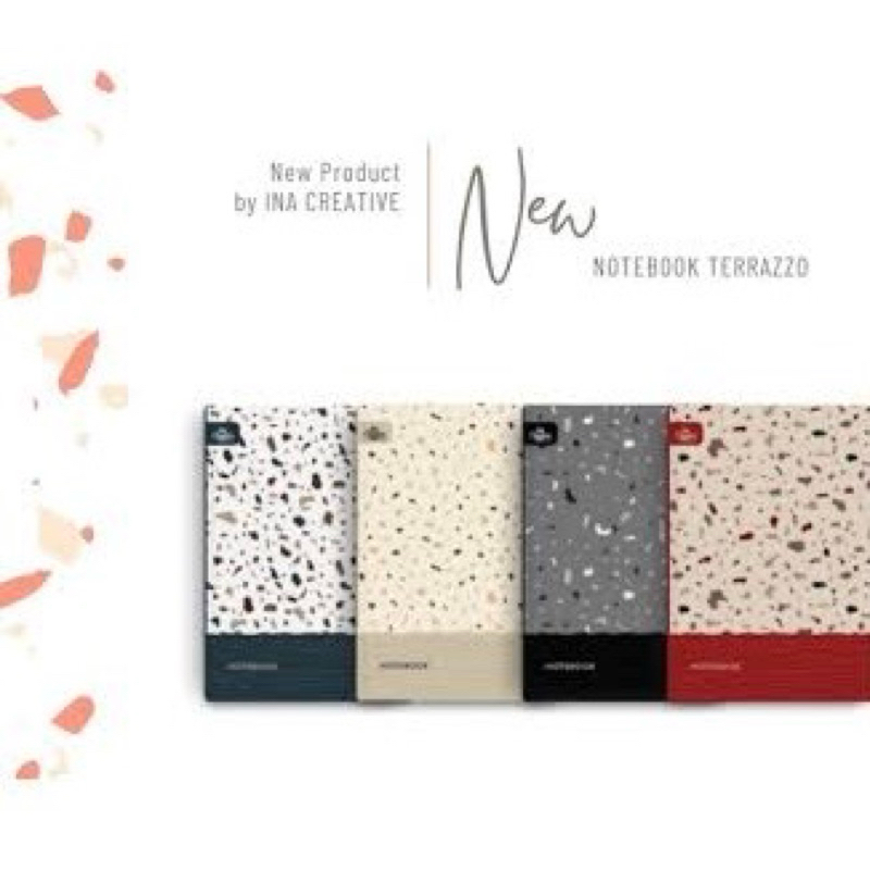 

NOTEBOOK SOFTCOVER A6 INA CREATIVE TERAZZO | 50 SHEET | NOTES BERGARIS
