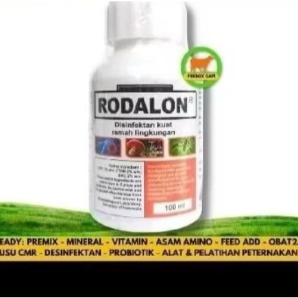 RODALON 100ml cairan disinfektan kandang sangkar wadah makan minum