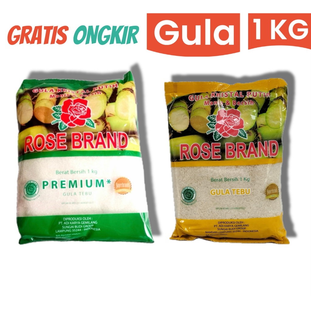 

Gula Pasir 1 kg Rose Brand Premium (Putih) / Kuning