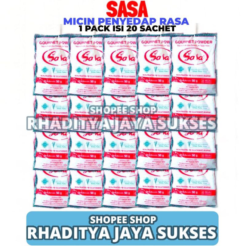 

Micin Sasa Penyedap Rasa 1 Pack Isi 20 Sachet Kemasan 5 gr