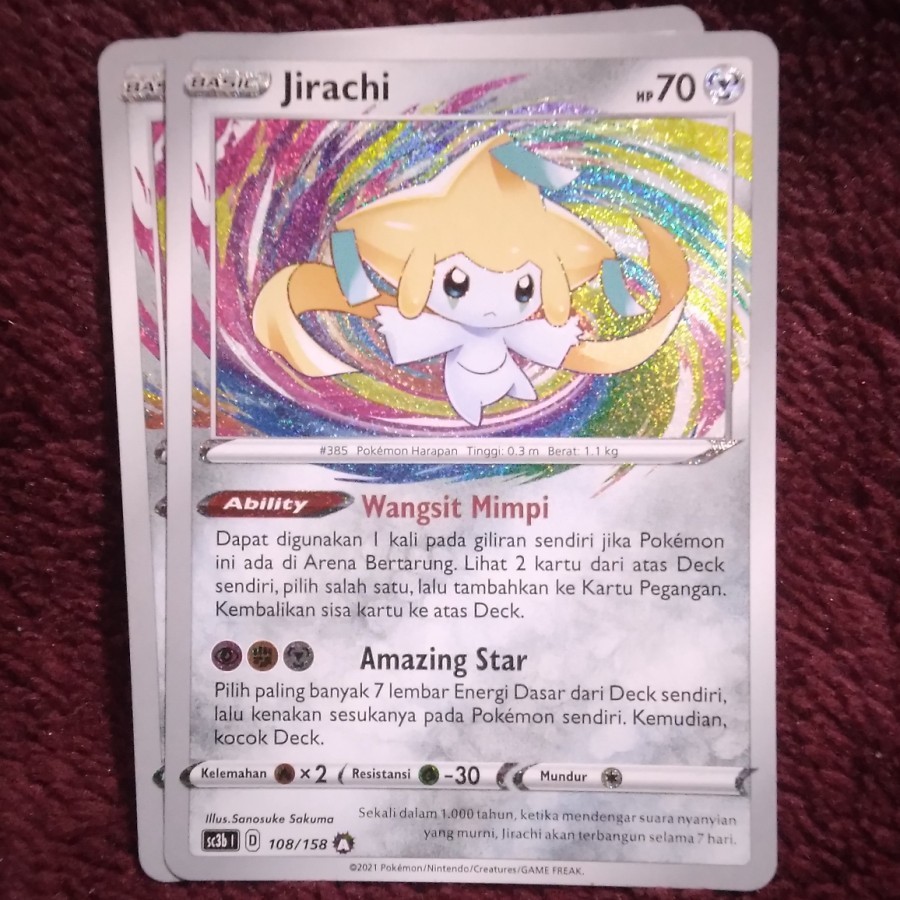 Jirachi Amazing Rare A sc3b - Pokemon TCG Indonesia foil holo