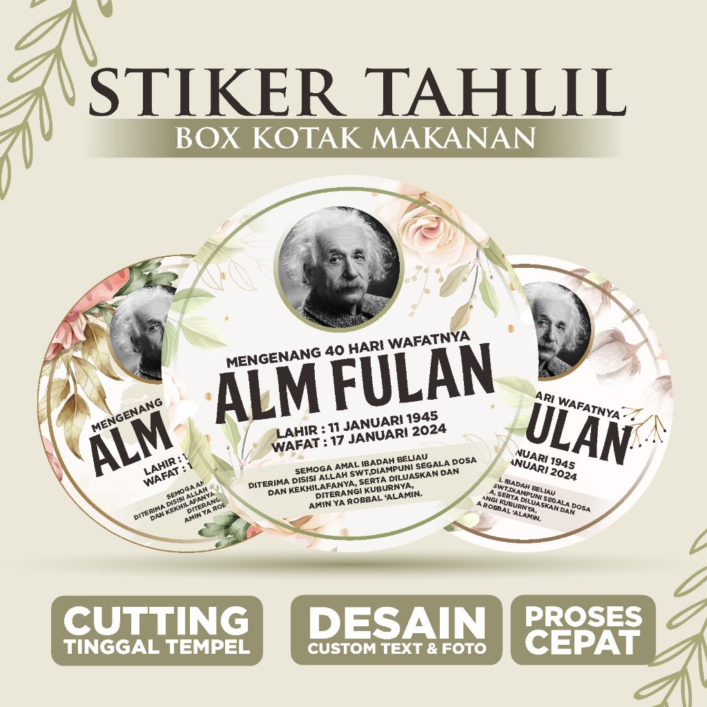 

Sticker tahlil - Stiker tahlilan 100 hari pendak 1 Tinggal tempel Desain Gratis