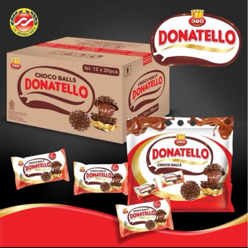 

[ HALAL ] DUO DONATELLO CHOCO BALLS 1Renceng isi 10Pcs