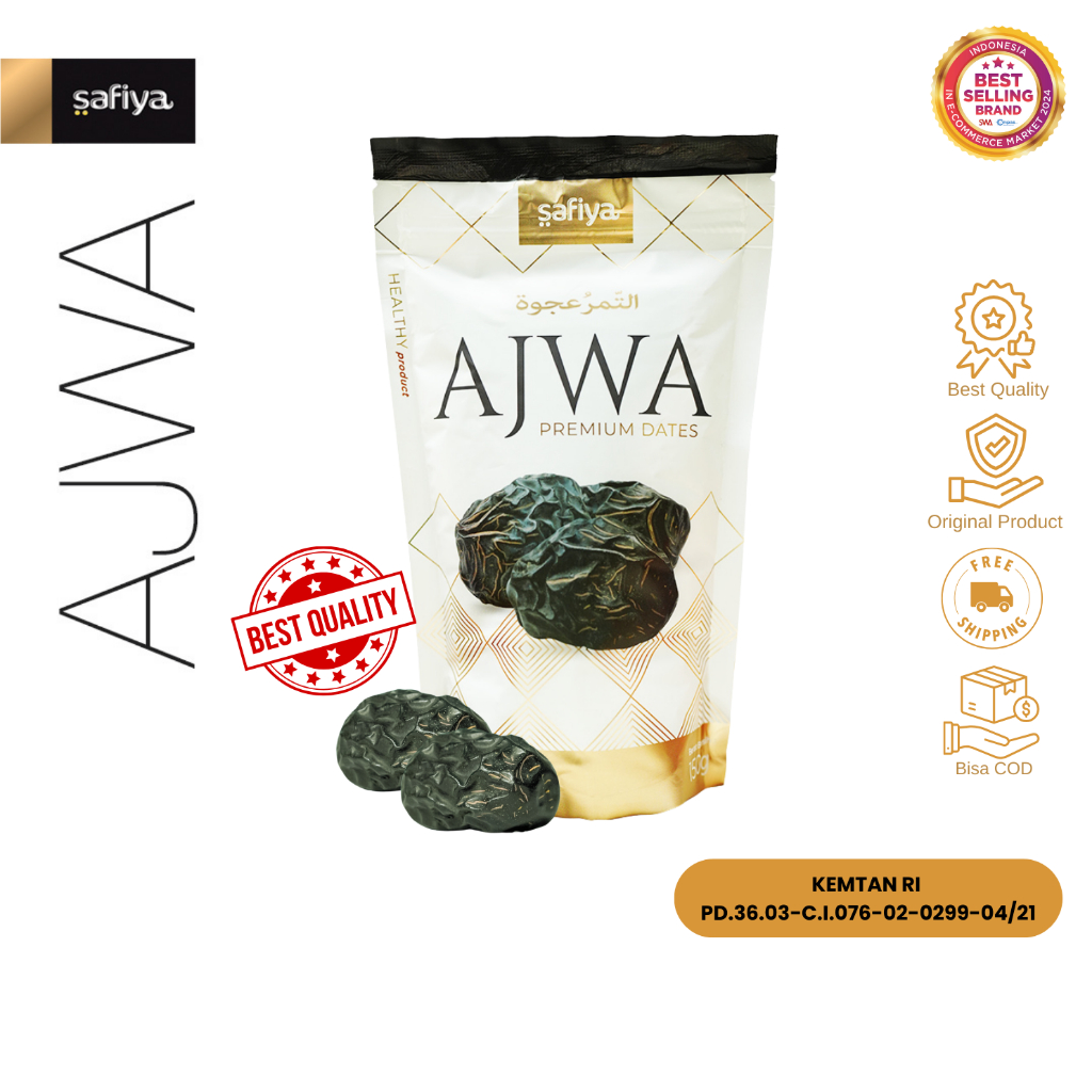 

Safiya Kurma Ajwa 150 Gram Kurma Madinah Nabi Original Premium