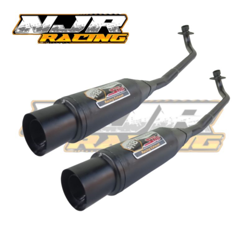 Knalpot Racing SND Cat Pernis Hitam Netral Semua Motor Bebek Supra Karisma Blade Revo Smash