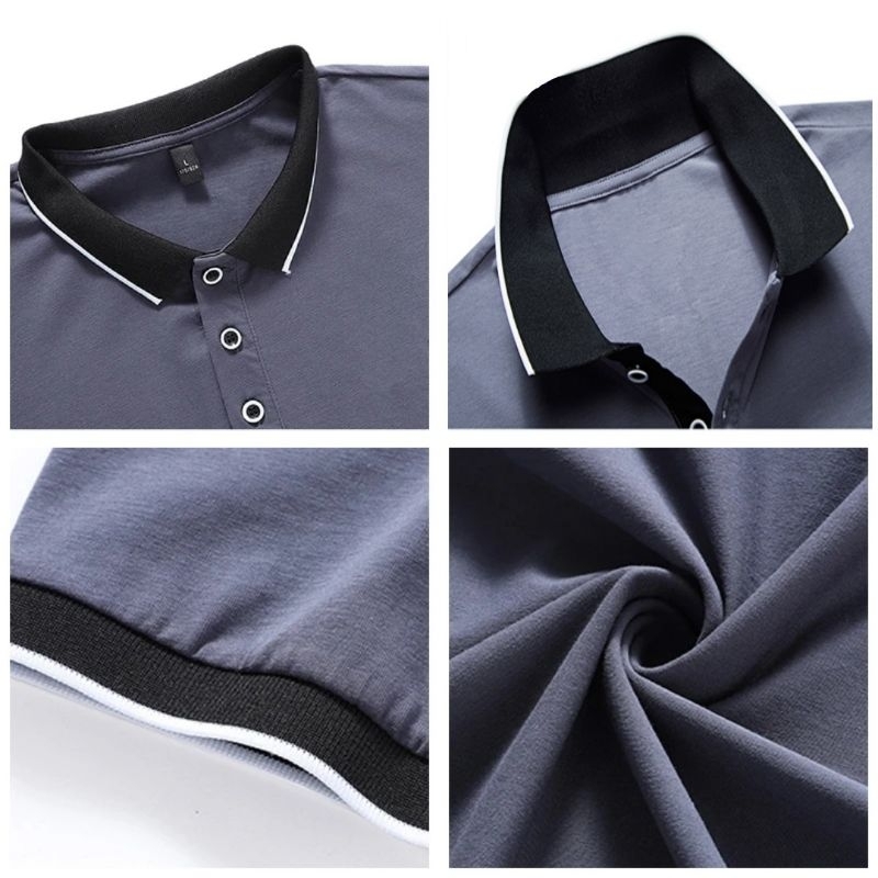 Kaos Polo Pria Berkerah-Kaos Pria Polos Kerah & Kancing