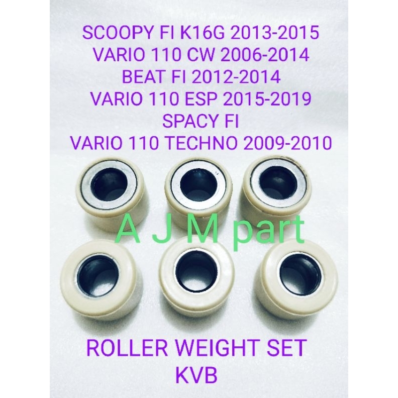 LOLER ROLLER SET HONDA VARIO 110 TECHNO BEAT FI VARIO 110 ESP SCOOPY FI VARIO 110 CW SPACY FI ROLLER