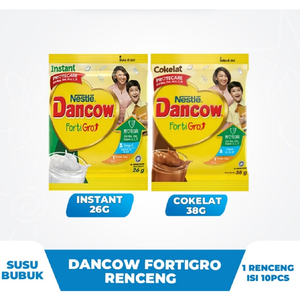 

{10 pcs} Dancow Fortigro Instant Susu Bubuk dancow instant dancow coklat renceng