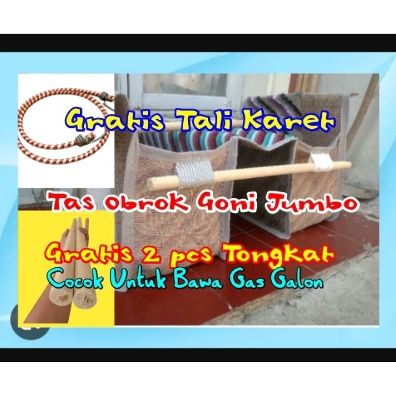 Neo Tas Obrok Tas Kurir Keranjang Motor Ukuran Jumbo Bahan Goni Tebal Tas Kandek Bronjong Motor